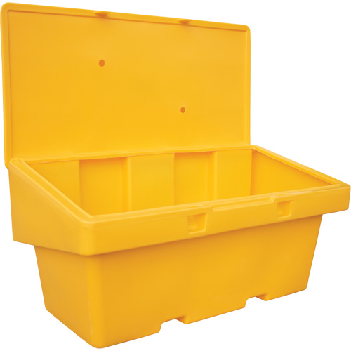 Contenants pour sel & sable SOS, Avec Moraillon, 72" x 36" x 36", 36 pi³, Jaune Equipex