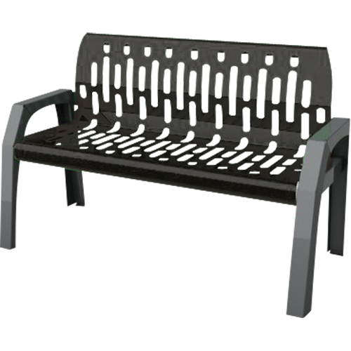 Bancs Stream, Acier, 48" lo x 25" la x 34" h, Noir Equipex