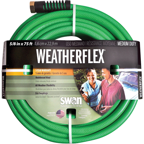 Boyaux d'arrosage pour travaux moyens Weatherflex , Vinyle, 5/8" dia x 75' Equipex