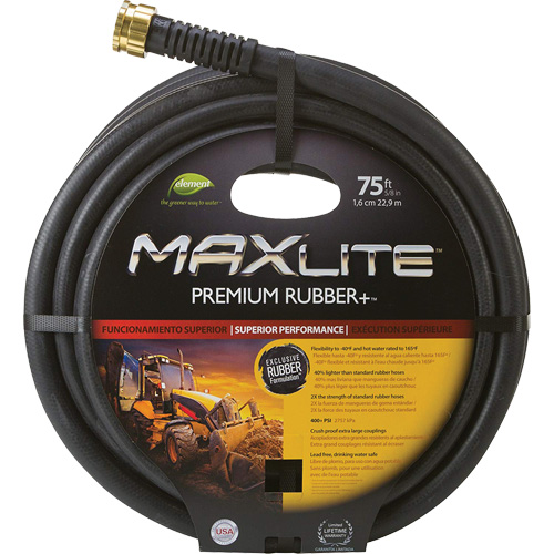 Commercial Duty Hoses, Rubber, 5/8" dia. x 75' Equipex