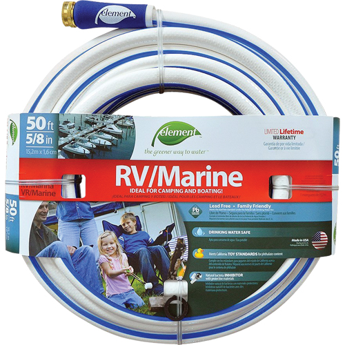 Element Marine & RV Water Hoses, PVC, 5/8" dia. x 50' Equipex