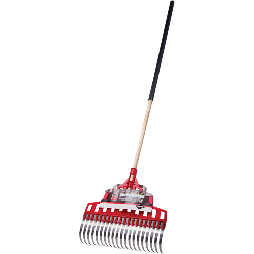 Multi-Purpose Lawn Rake, 20" Blade, 20 Tines, Hardwood Handle, Steel Blade Equipex