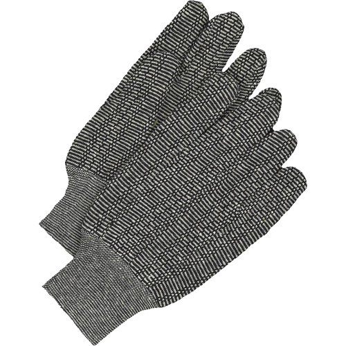 Classic Jersey Gloves, One Size, Salt & Pepper, Unlined, Knit Wrist Equipex