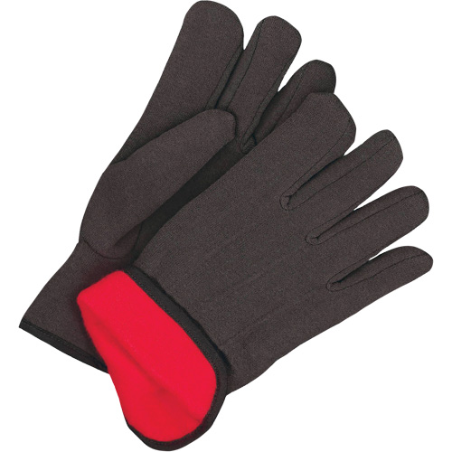 Classic Jersey Gloves, One Size, Black, Red Fleece, Slip-On Equipex