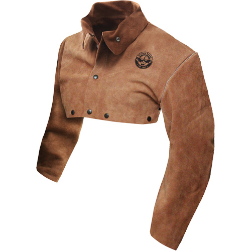 Plastron &agrave; manches en cuir de qualit&eacute; standard, T-Grand, Brun Equipex