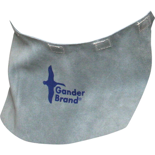 Gander Brand Split Leather Welding Helmet Bib, Pearl Grey Equipex