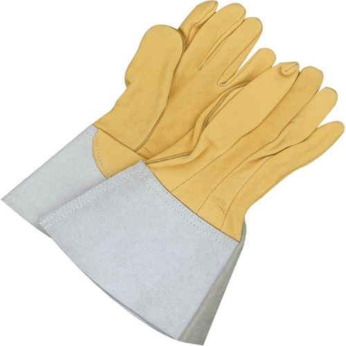 Gants de soudage &agrave; l'arc TIG en cuir de daim retourn&eacute; Gander Brand, Cuir fleur de daim, Taille 10 Equipex