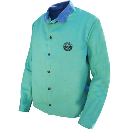 Veste de soudage Gander Brand Banox FR, Coton/Cuir, 2T-Grand, Vert Equipex