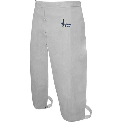 Tablier de soudage en cuir, Taille &agrave; jambes fendues, 32" lo, Gris perle Equipex
