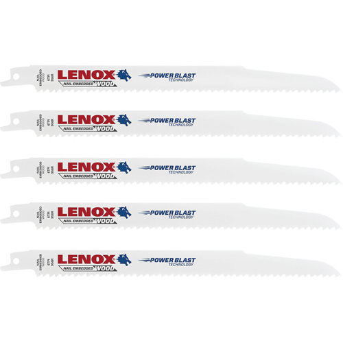 Wood Cutting Reciprocating Saw Blades, Bi-Metal, 6 TPI, 9" L x 3/4" W Equipex