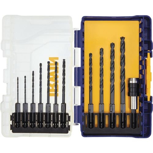 Jeu de forets s&eacute;rie courte, 12 morceaux, Acier rapide Equipex