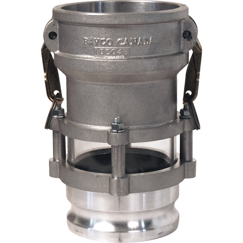 Cam & Groove In-Line Sight Glass Coupler x Adapter Equipex