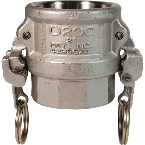 EZ Boss-Lock Cam & Groove Coupler, Stainless Steel, Type D, 1", Female NPT, 250 PSI Equipex