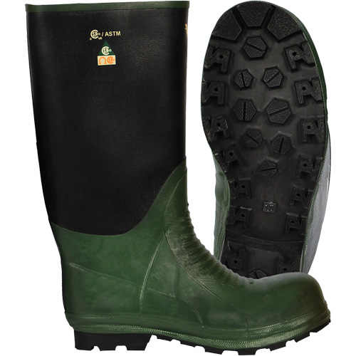 Bottes Journeyman, Caoutchouc, Embout Acier, Pointure 8, Semelle R&eacute;sistant aux perforations Equipex