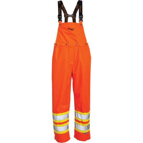 Journeyman&reg; 300D Bib Pants, Polyester, Large, High Visibility Orange Equipex