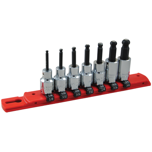 Jeu de douilles SAE &agrave; embout sph&eacute;rique, 7 mrcx Equipex