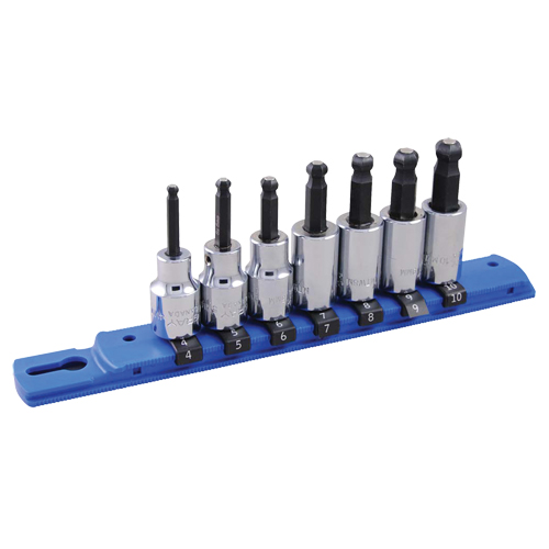 Metric Ball Nose Socket Set, 7 Pcs Equipex