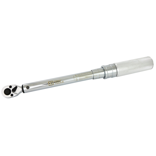 Cl&eacute; dynamom&eacute;trique &agrave; microm&egrave;tre robuste, &agrave; cliquer, Entraînement 1/4" carr&eacute;, 30 - 250 lb-po Equipex