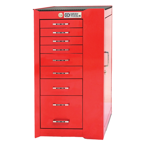 PRO+ Series Roller Cabinet, 8 Drawers, 19" W x 19" D x 36-1/2" H, Red Equipex