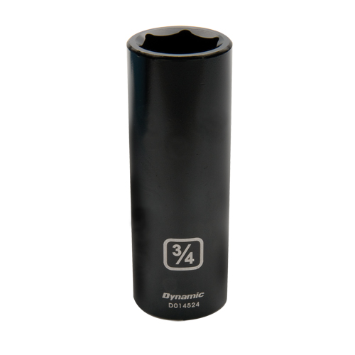 SAE Socket, Impact, 3/8", 1/2" Drive, 6 Points, Deep Equipex