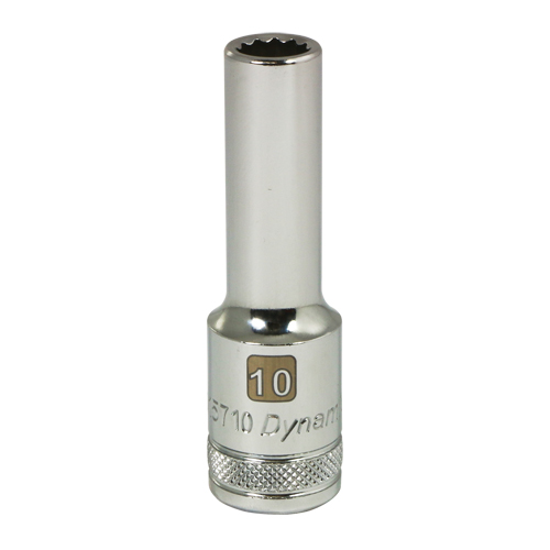 Douille m&eacute;trique, 10 mm, Prise 1/2", 12 pans, Profond Equipex