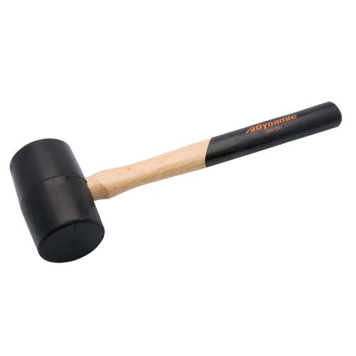 Rubber Mallet, 1 lbs., Wood Handle, 11-3/4" L Equipex