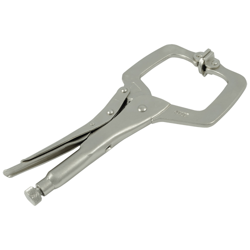 Locking Clamp Pliers with Swivel Pads, 6" Length, C-Clamp Equipex