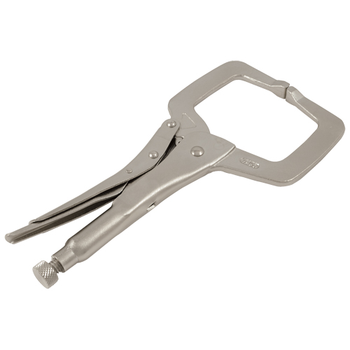 Locking Clamp Pliers with Swivel Pads, 11" Length, C-Clamp Equipex