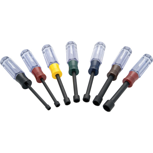 SAE Nut Driver Set with Acetate Handle, 7 Pcs., Non Magnetic, Imperial Equipex