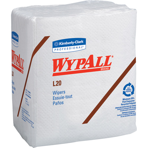 WypAll&reg; L20 Single-Use Towels, All-Purpose, 12-1/2" L x 12" W Equipex