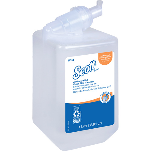 Nettoyant antimicrobien pour la peau Control de Scott, Mousse, 1 L, Sans parfum Equipex