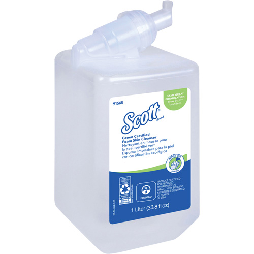 Scott&reg; Essential Green Certified Skin Cleanser, Liquid, 1 L, Plastic Cartridge, Unscented Equipex