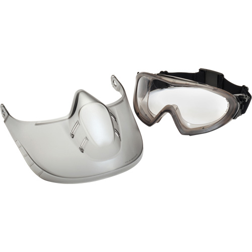 Lunettes de s&eacute;curit&eacute; Capstone Shield avec &eacute;cran facial amovible, Lentille Transparent, Antibu&eacute;e, Ventilation Directe/Ferm&eacute; Equipex