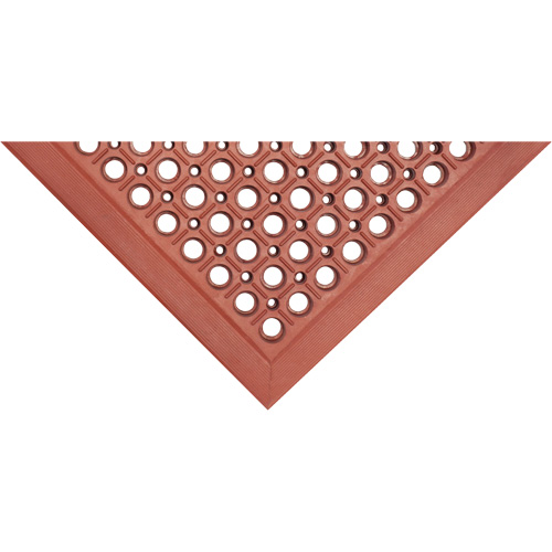 Competitor Series Mats, Slotted, 3' x 5' x 7/8", Orange, Natural Rubber Equipex