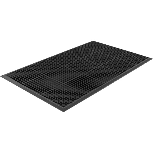 Tapis de s&eacute;rie Competitor, &agrave; fentes, 3' x 5' x 7/8", Noir, Caoutchouc naturel Equipex