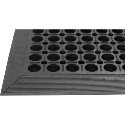 Tapis de s&eacute;rie Competitor, &agrave; fentes, 3' x 5' x 7/8", Noir, Caoutchouc naturel Equipex