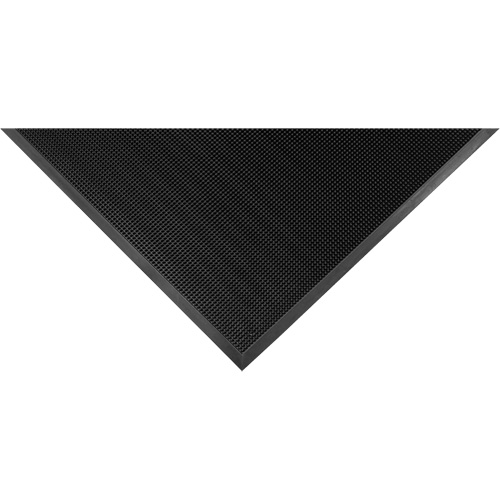 Tapis Gritstop Fingermat, Caoutchouc, Grattoir Type, Motif Textur&eacute;, 2' x 2-2/3', Noir Equipex