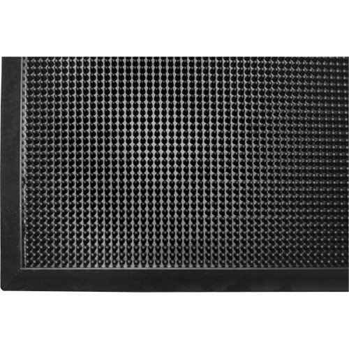 Tapis Gritstop Fingermat, Caoutchouc, Grattoir Type, Motif Textur&eacute;, 2' x 2-2/3', Noir Equipex