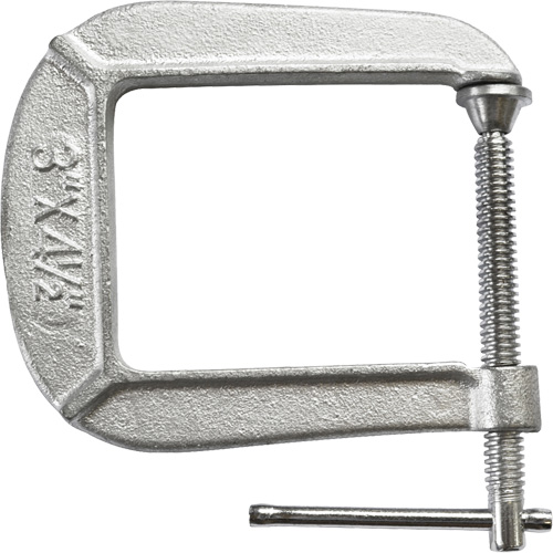 Light-Duty C-Clamp, 3" (76 mm) Capacity, 4-1/2" (114 mm) Throat Depth Equipex