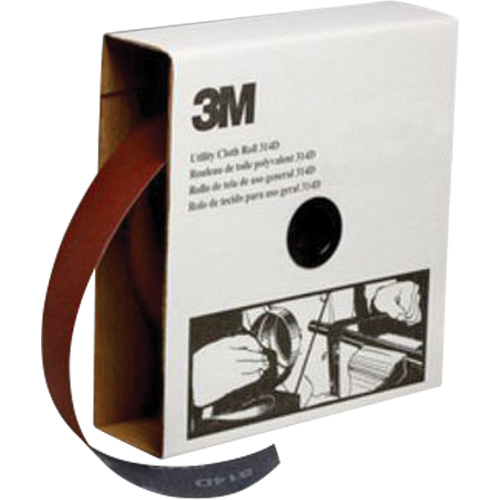 Rouleau de toile abrasive utilitaire, Oxyde d'aluminium, 2" la x 150' lo, Grain P400 Equipex