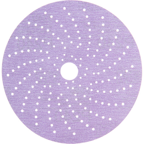 Hookit Purple Clean Sanding Disc, 6" Dia., P240 Grit, Aluminum Oxide, C-Weight Equipex