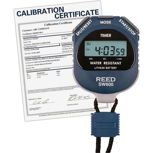 Chronom&egrave;tre REED SW600 avec certificat de calibration, Num&eacute;rique, R&eacute;sistant &agrave; l'eau Equipex