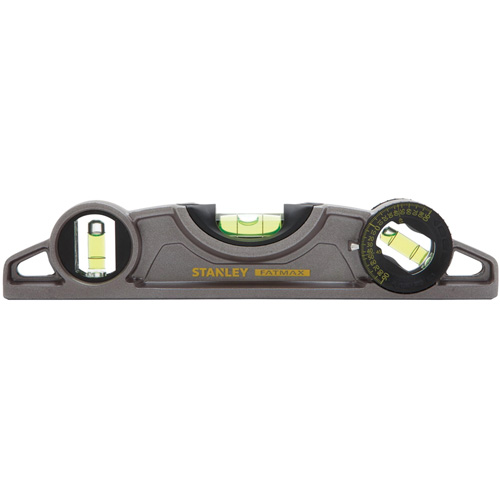 Fatmax&reg; Cast Torpedo Level, 9" L, Aluminum, 3 Vials, Magnetic Equipex