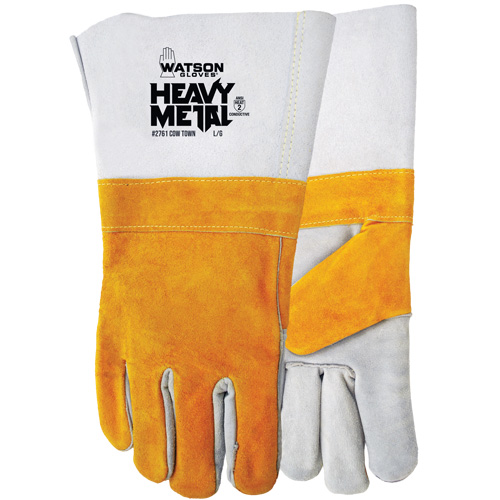 Gants ignifug&eacute;s Cow Town, Cuir de vache refendu, Taille Grand Equipex