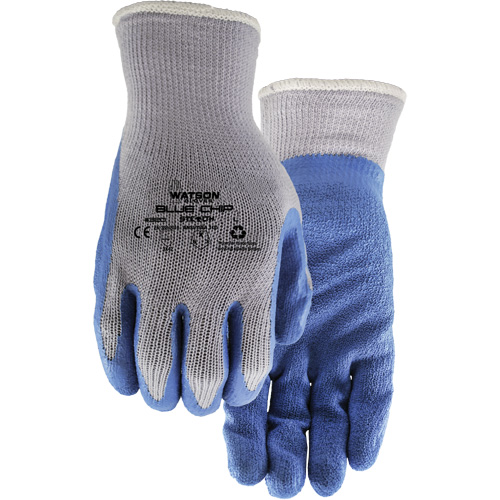 Gants enduits Stealth Blue Chip, Grand, R&ecirc;vetement Latex de caoutchouc, Calibre 10, Enveloppe en Polyester Equipex