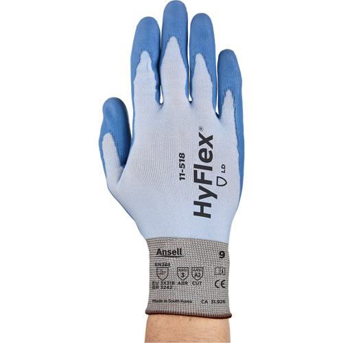 Gants Hy-Flex 11-518, Taille Petit/7, Calibre 18, Rev&ecirc;tement Polyur&eacute;thane, Enveloppe en Dyneema, ASTM ANSI niveau A2/EN 388 niveau B Equipex