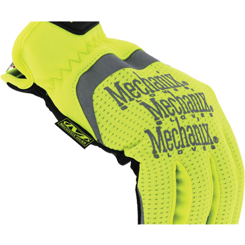 FastFit&reg; High-Visibility Work Gloves, Synthetic Palm, Size Medium/9 Equipex