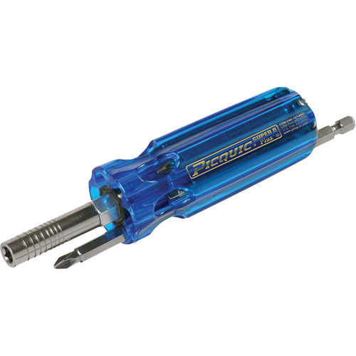 Super 8 Plus Multibit Screwdriver, Plastic Handle Equipex