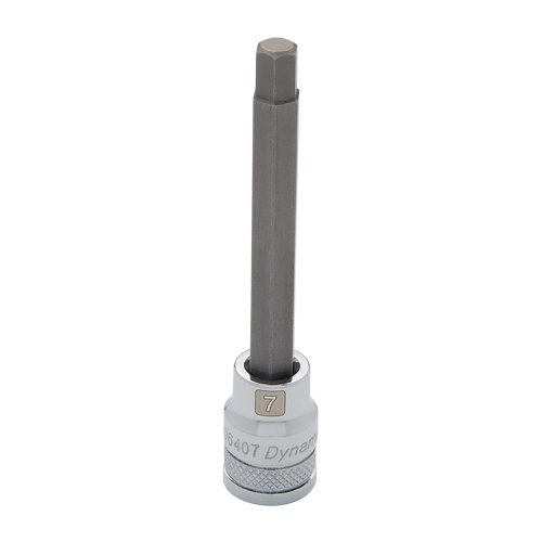 Long Metric Bit Socket, 8 mm x 3-5/8" L, 3/8" Drive Equipex