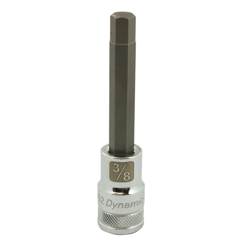 SAE Long Bit Socket, 3/8" x 3.94" L, 1/2" Drive Equipex